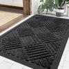 Modern Non-slip Rubber Door Mat Thick Durable Water Absorbent Entrance Mat with Twill Edge Suitable for Kitchen Living Room