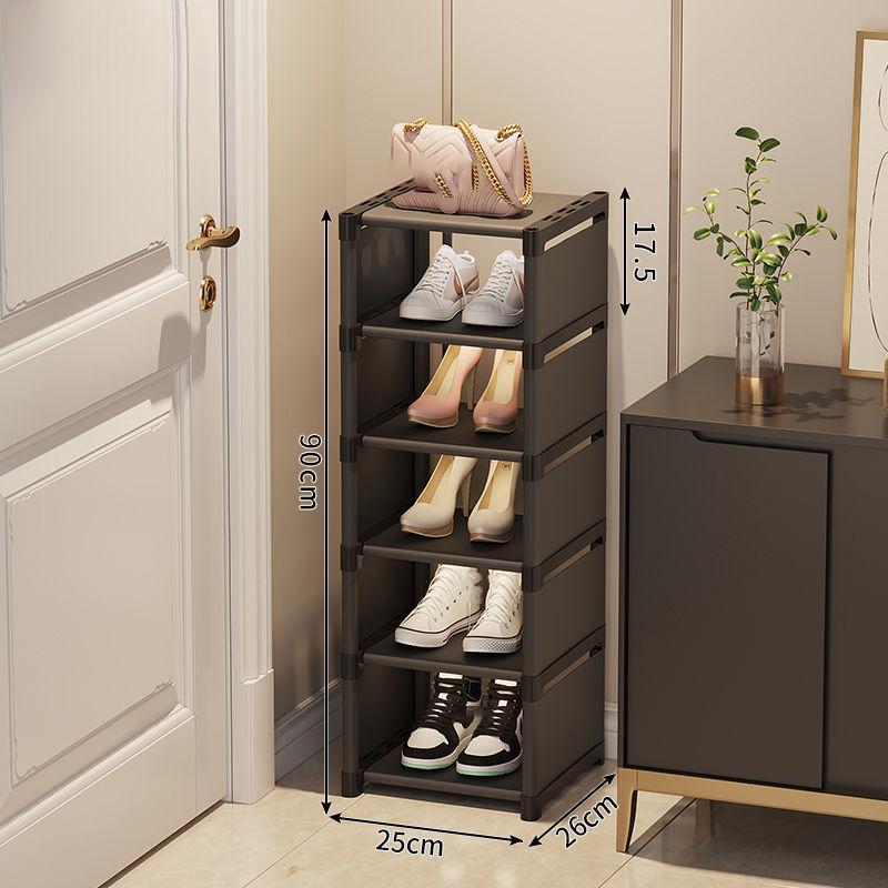 Простая полка для обуви Шкаф для обуви Дверной проем в стену Шкаф для хранения обуви Многослойная маленькая коробка для обуви
