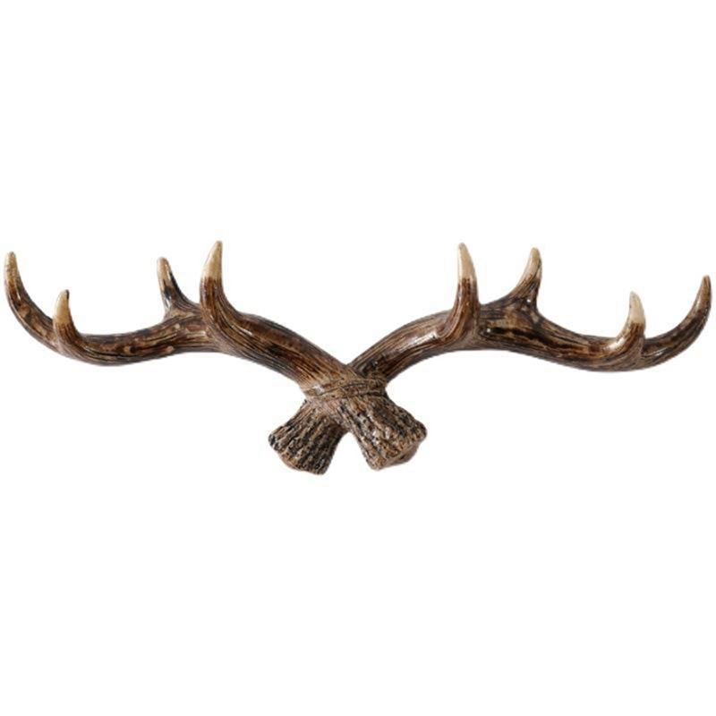 M-Modern-Vintage Deer Antlers Wall Hooks -28Cm Wall Mounted Clothes Hanger Coat Rack Key Holder For Decorative Wall Hook,B Easy