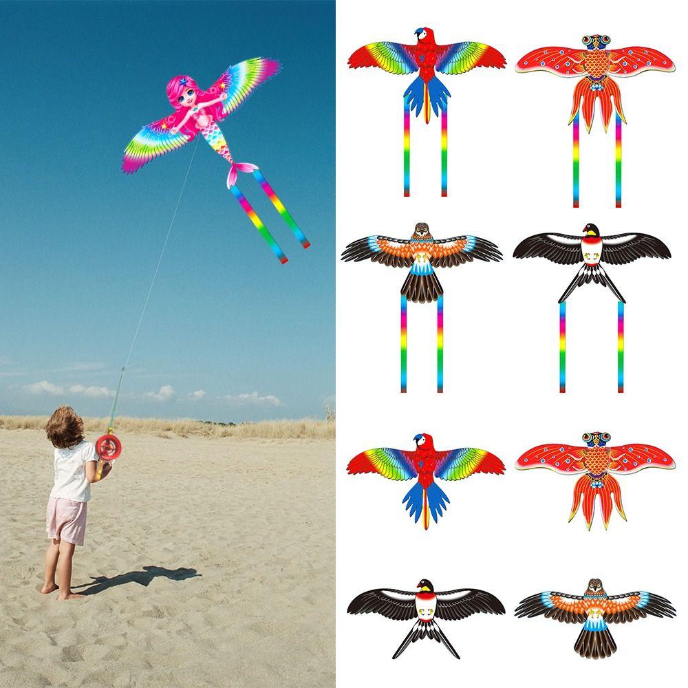 Cartoon Fishing Rod Kites Lightweight Flying Kites Funny Long Tail Kites Kids Gift