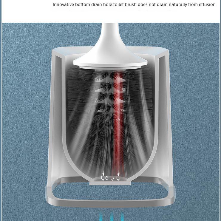 Настенный набор для туалетной щетки с подставкой — конструкция без мертвых углов для эффективной уборки ванной комнаты