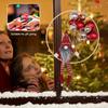 Christmas Elf Window Hanging Glowing DIY Tree Hanging Ornament with Ball&Circle Cute Festival Theme Festival Favors Supplies