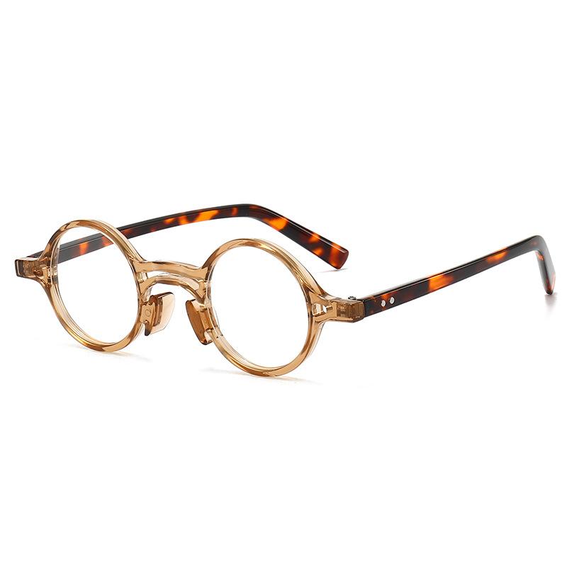 Tortoiseshell frame retro literary fashion plain mirror flat light high sense women's rice nail anti-blue light glasses frame