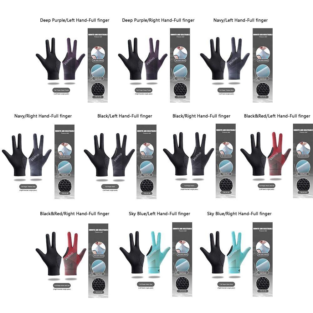 Нескользящие перчатки с тремя пальцами для левой и правой руки, тренировочные перчатки для бильярда, аксессуары для фитнеса