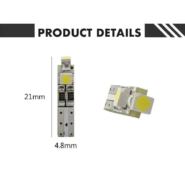 Mcdrlled 10PCS T5 LED Blubs Instrument Lights 0.2W Led Canbus White Red Yollow 3528 SMD Auto Lamp Dashboard Light 12V 24V
