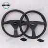 SIBEIKE Montecarlo Style Leather Steering Wheel 14inch JDM Modified Car Sports Racing Steering Wheel