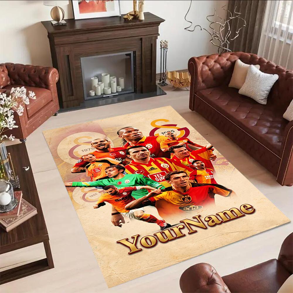 Galatasaray Customized Name Area Rug Suitable For Playrooms Kitchen Outdoor Decorate Room Antislip Carpet Anime Office Decor Spiritual Gift