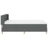 Box Spring Bed with Headboard Dark Grey 200 x 140 cm Fabric
