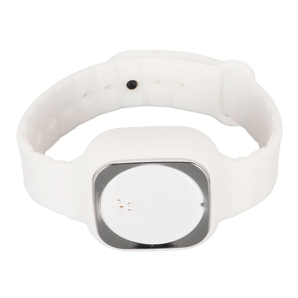 Ultrasonic Repellent Bracelet Watch with Clock Function USB Rechargeable Waterproof Repeller Wristband White