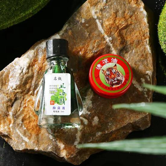 4 шт./набор 3 мл/3 г охлаждающее масло эфирный бальзам головные боли мигрени мышечные боли укусы зуд усталость снятие успокоение натуральный лето путешествия портативный