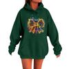 Spring 2025 European & American Trendy Unisex Bow Print Hooded Sweatshirt