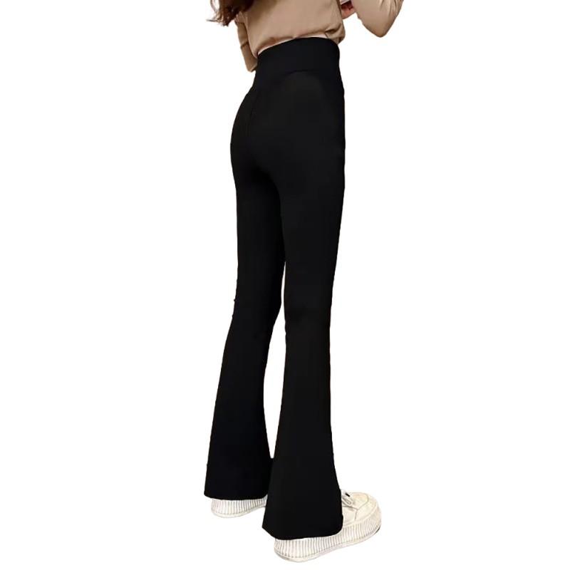 Детские узкие эластичные брюки, однотонные расклешенные брюки для девочек