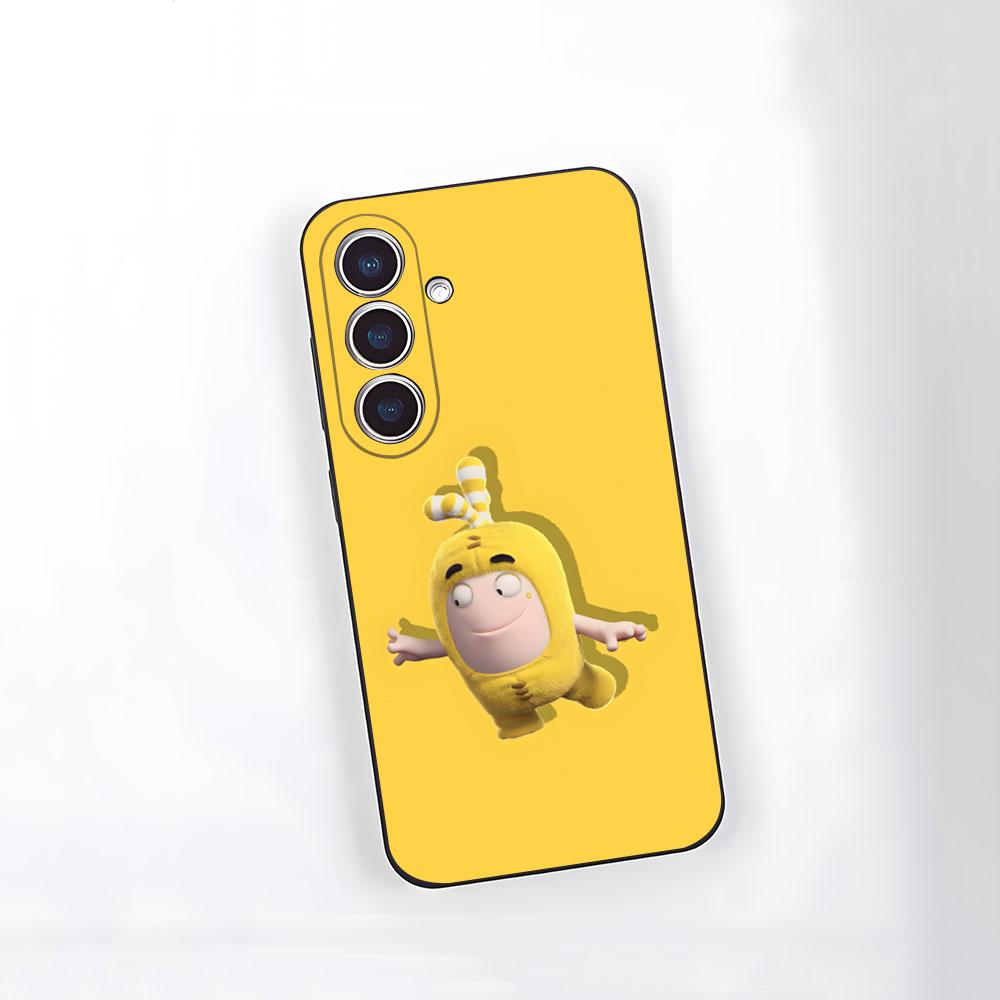 Cartoon O-OddbodsE Phone Case For Samsung S26 S25 S24 FE S23 S22 S21 Plus S20 Ultra Note20Ultra Black Soft Shell