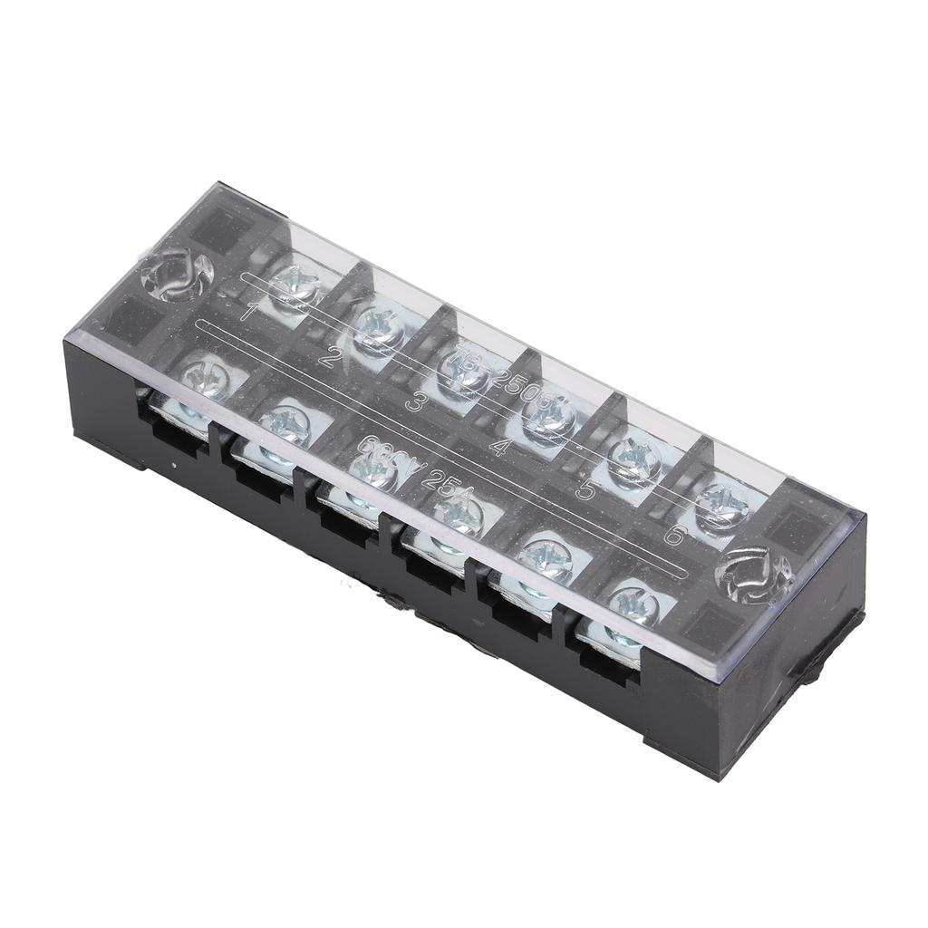 50Pcs Terminal Block ABS Shell 25A Good Conductivity Easy Install Industrial Connector for Distribution Box 600V
