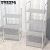 Kitchen Storage Rack Movable Bedroom with Wheel Storage Rack Floor Standing Trolley Hand Snack Rack Household Storage Rack