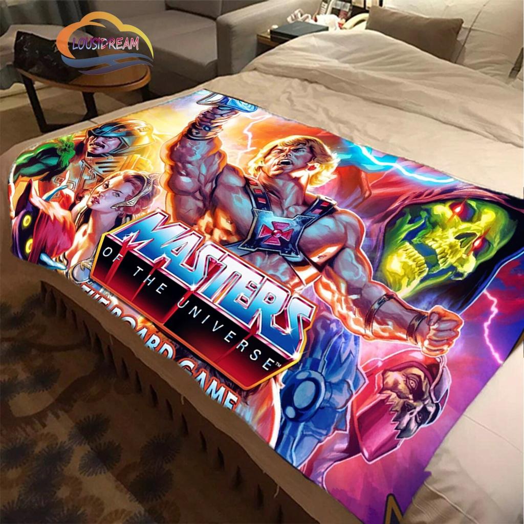 Cartoon Masters of the Universe Wool Blanket Jindian Animation Cashmere Fashion Portable Flannel Warm Camping
