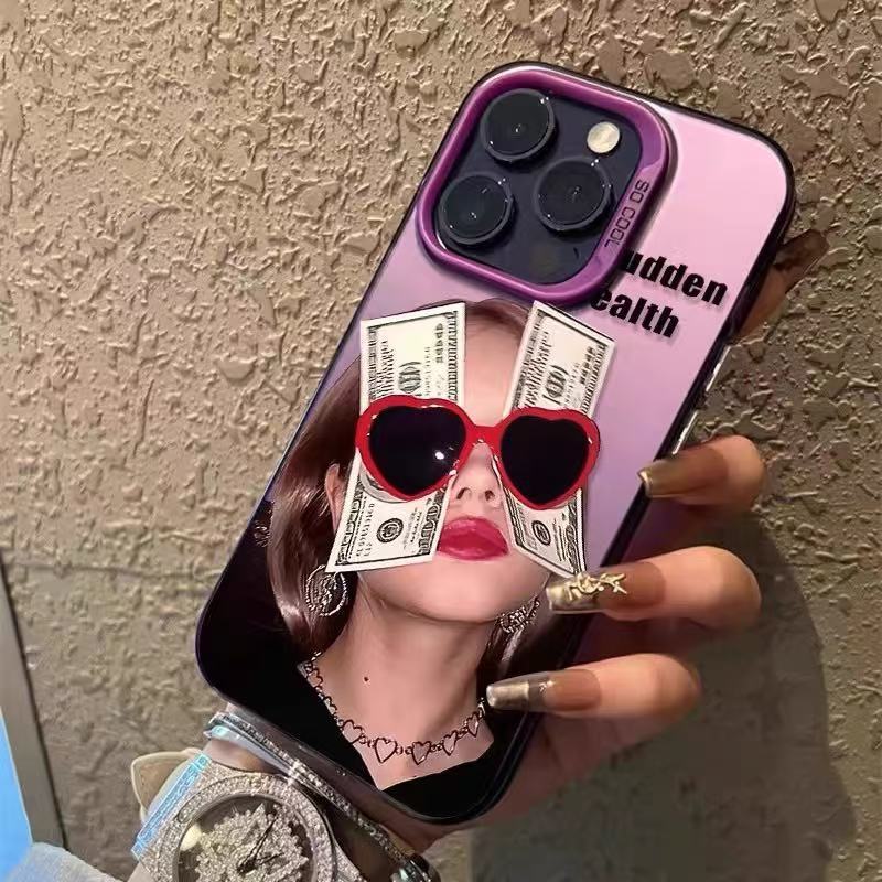 New European and American applicable iphone17 mobile phone case Apple 15promax/14 creative 13pro12 sunglasses 16xr