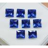 Blue Sapphire   Square Cut Ring Size 8 Pcs Natural Loose Gemstone Lot