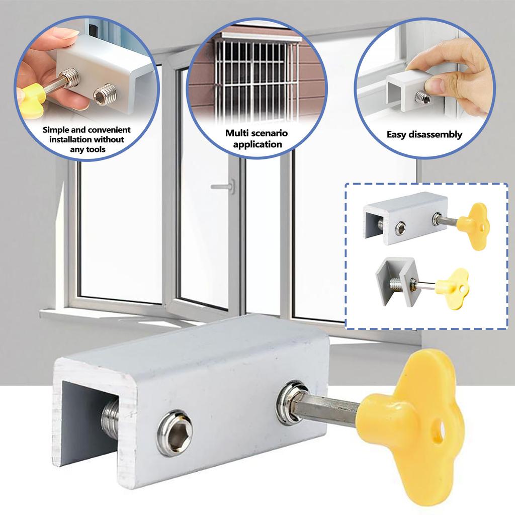 Adjust-able Sliding Window Locks Door Frame Security Locks With Key