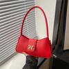 New Fashion Underarm Bag For Women Solid Versatile Trendy Bow Square One Shoulder Bags Ladies Texture Commuting Handbag