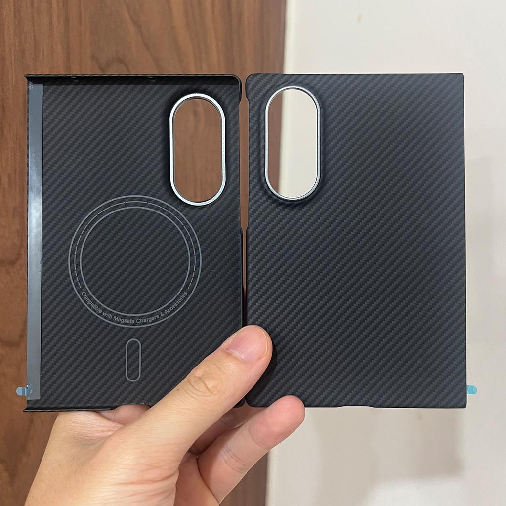 Magnetic Kevlar Aramid Carbon Fiber Phone Case On For Samsung Galaxy Z Fold 3 4 7 8 Ultra Wide 5G ZFold Fold8 Magsafe Macsafe