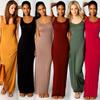 Summer Women's New Casual Sexy Tank Top Long Dress Sleeveless Slim Fit Dress