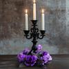 Halloween Purple Rose Candle Ring Decor With Synthetic Flowers For Venue Decoration And Festive Display