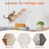 Cat Climbing Shelf Wall Mounted Four Step Cat Stairway with Jute Scratching for Kitten Perch Platform Walls Furniture for Cats
