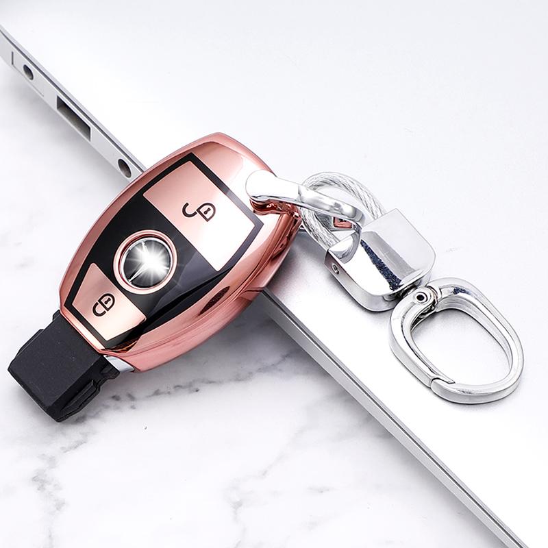 New Soft TPU Car Remote Key Case Full Cover Shell Fob for Mercedes Benz A B C R G Class GLK GLA W204 W251 W463 W176 AMG Keychain AY1