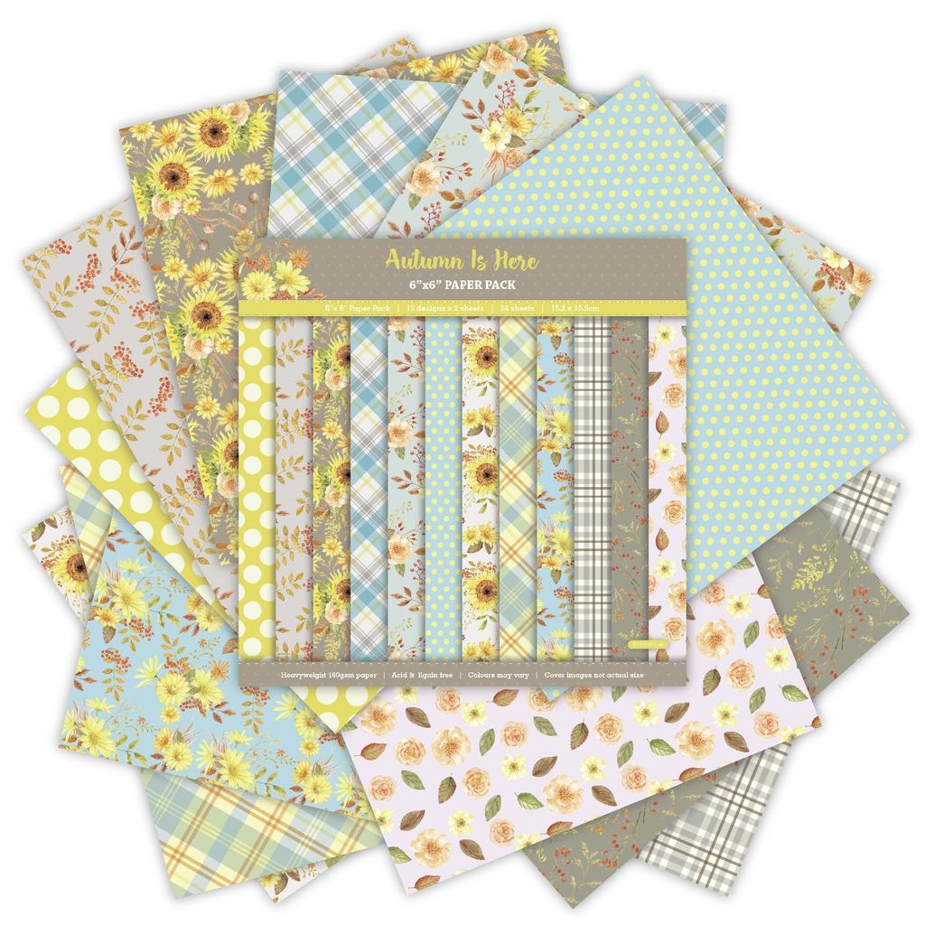 24 листа Осень Пришла Бумажные блоки для творчества Вырубки Художественный фон Оригами Скрапбукинг Изготовление открыток