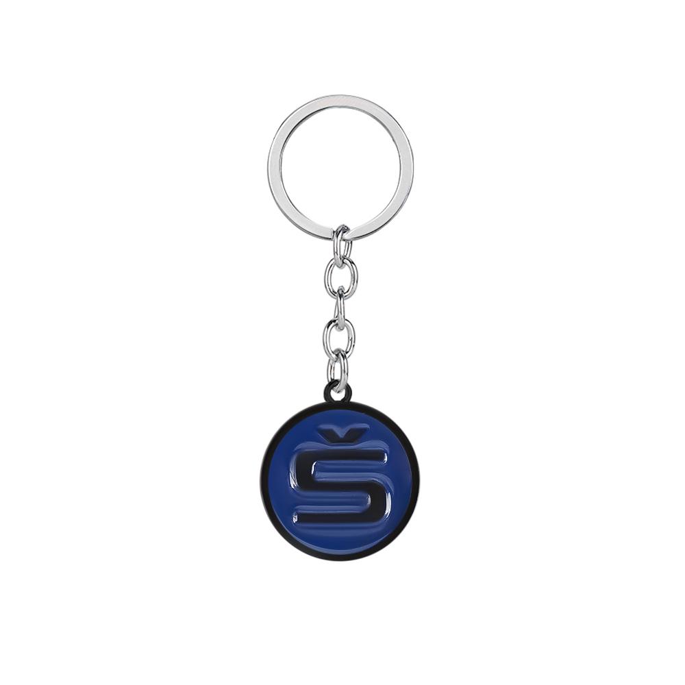SIIY1 Metal Car Logo Keyring Keychain Badge Auto Key Holder Decoration Accessories For Skoda Kodiaq Octavia Enyaq Kamiq Scala Rapid A5