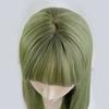 Длинные прямые зеленые парики с челкой, синтетические женские волосы, парик из натуральных волос Лолиты для косплея на повседневную вечеринку