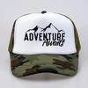 ADVENTURE AWAITS A Camping baseball cap Summer Mesh trucker caps Cool Leisure outdoor Unisex snapback hat
