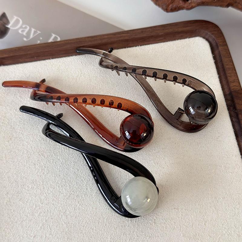 Заколка-краб в стиле ретро, заколка-хвост в форме буквы S, заколка-краб, заколка-шпилька, головной убор, аксессуары для волос