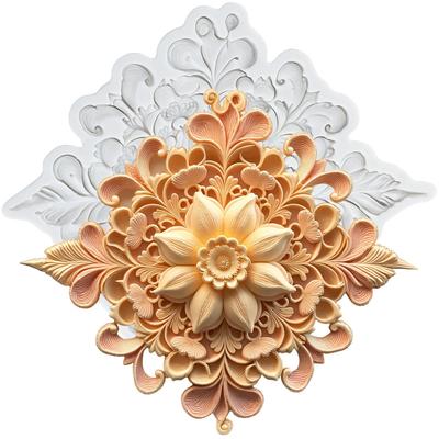 Барокко Силиконовые формы Завитки Свиток Бордюр Кружево Форма для мастики Инструменты для украшения торта Топпер для кексов Шоколадные конфеты Ручная работа Жевательная паста Полимерная глина