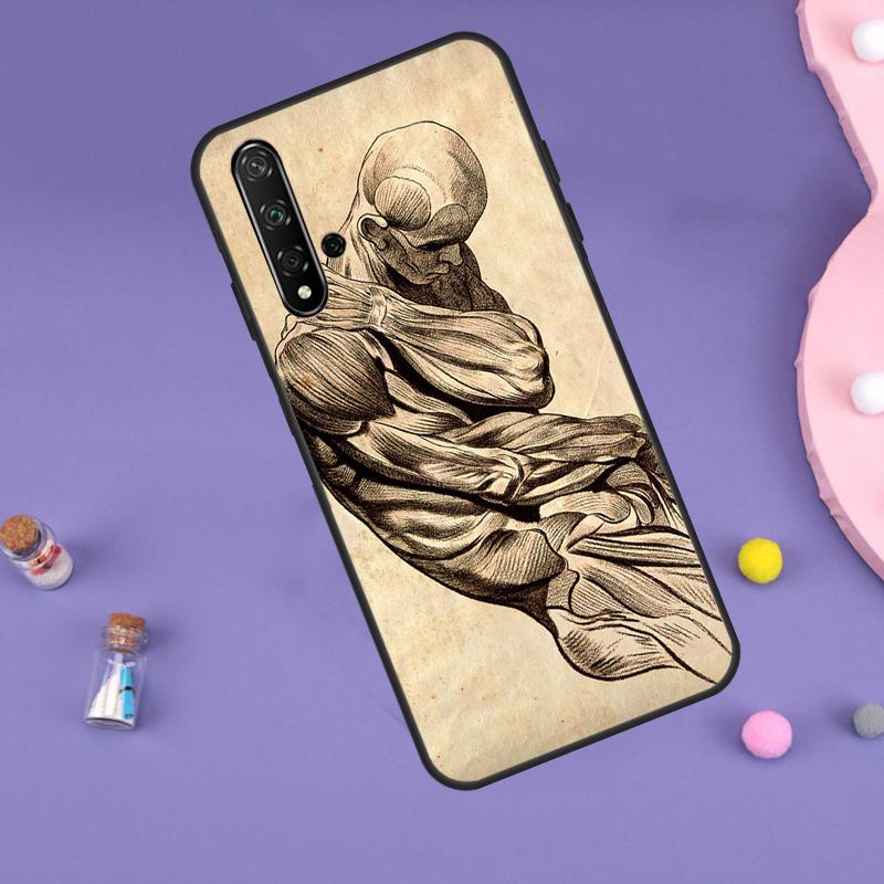 Human Anatomy Funda For Huawei Nova Y91 Y90 Y70 Y60 Y61 9 10 SE 11i 8i 7i 3i 5T P30 P40 Lite P60 Pro Case
