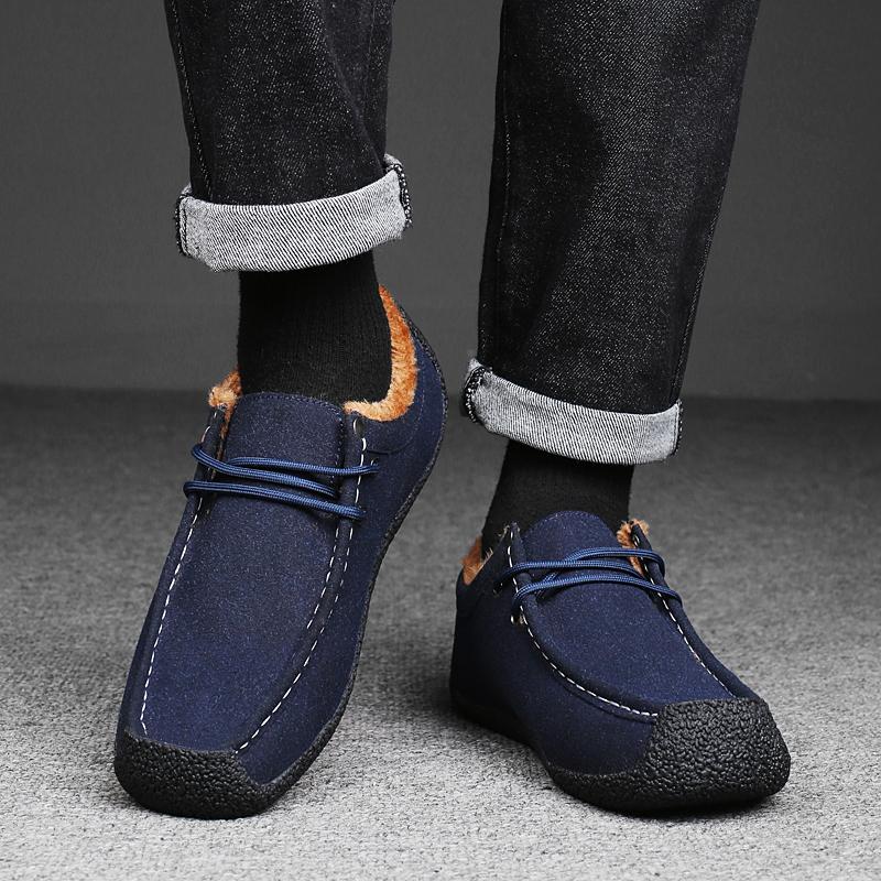 TUINANLE Мужская теплая зимняя обувь, высококачественные мокасины, повседневная обувь, туфли на плоской подошве, мужская обувь для вождения
