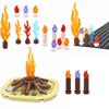 MOC Кирпичи для костра Аксессуары 37762 37775 Подсвечник-волна Подсвечник-пламя Модель Образовательная Огненная Игрушка Строительные блоки Дети