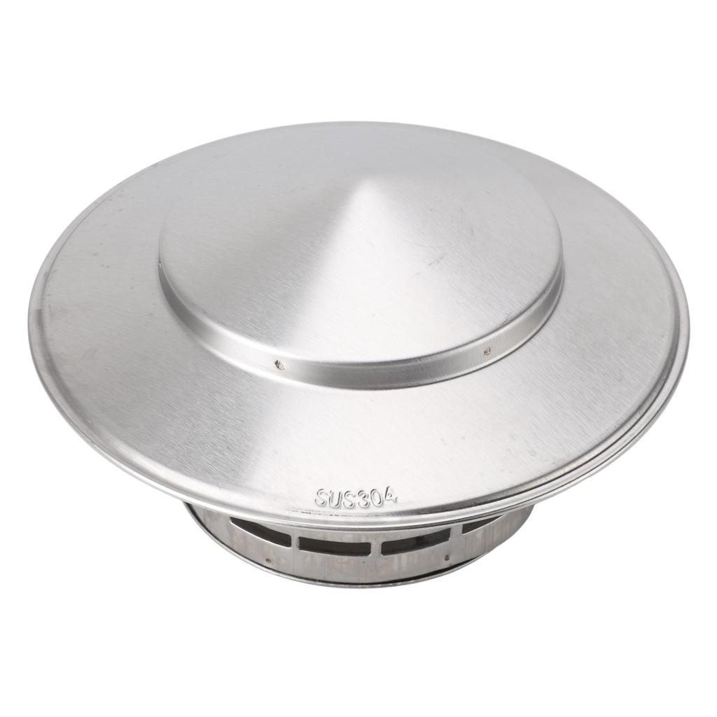 Stainless Steel Chimney Cap Rustproof Round Exterior Chimney Fireplace Topper Cone Top for Outside