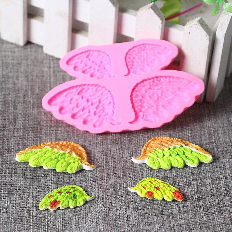 Крылья ангела, силиконовая форма для помадки, 3D форма для конфет, формы для сахарных ремесел, украшение торта своими руками