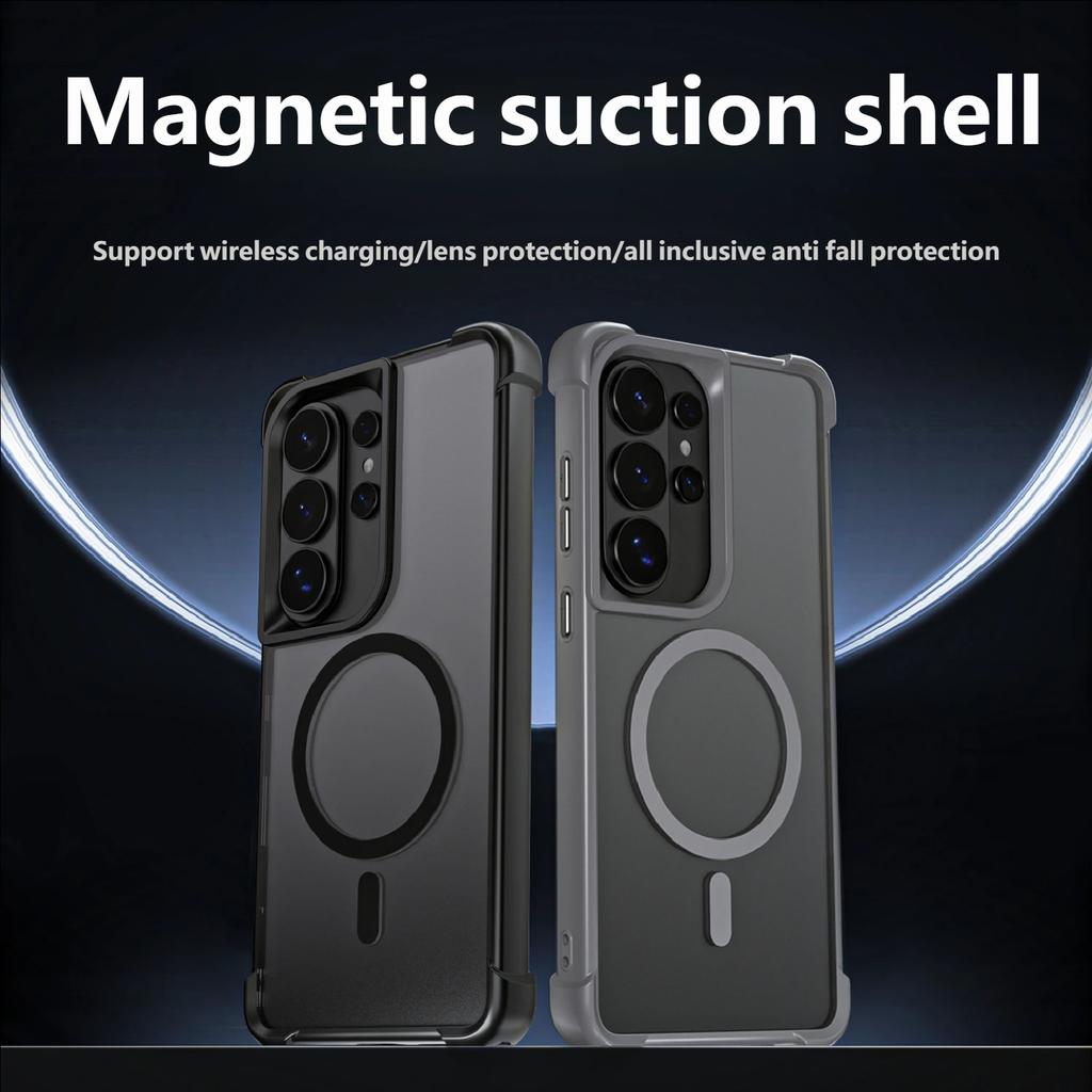 For Shockproof Armor Translucent Case For Samsung Galaxy S26 S2 S24 S23 Ultra Plus Magnetic Wireless Charge Matte Cover