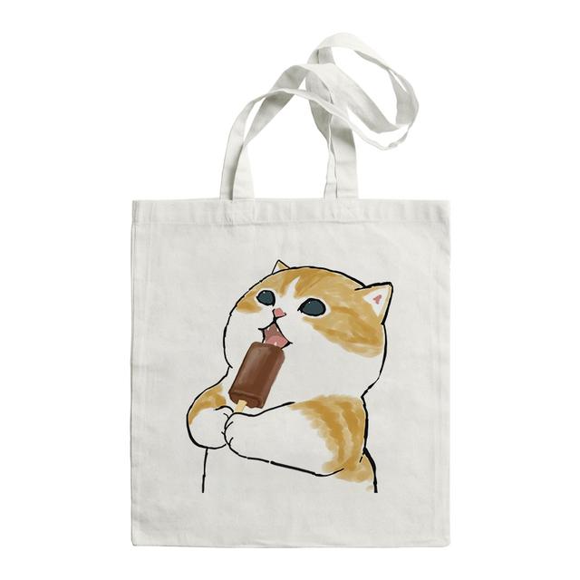 Kawaii Cat Tote Сумки Для Женщин Холщовые Сумки Большой Емкости Женский Покупатель Сумка Сумки На Ремне Симпатичные Аниме Покупки Хлопковая Сумка