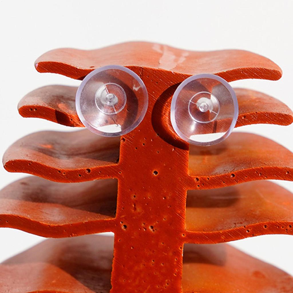 Аквариумная пещера Укрытие для рыб и креветок Смола Присоска Среда обитания для петушков Украшение для гуппи Петушка Место для пряток Отдыха Укрытие Место для размножения