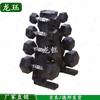 Long Jue Hexagonal Rubber Coated Fixed Dumbbell Set