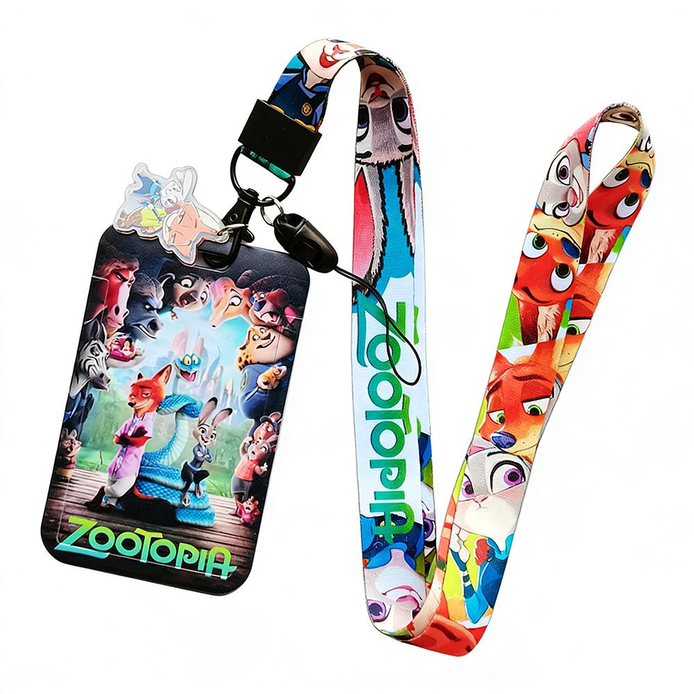 Movie Zootopia Lanyard Card Holder For Student Id Card Straps Badge Holder Diy Hanging Rope Keyring Accessories Cosplay