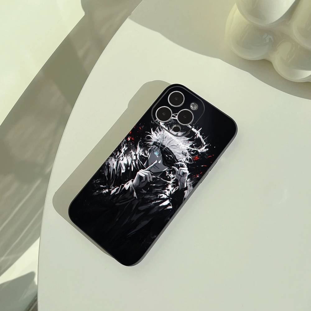 Популярный-Аниме--Магическая битва Чехол для телефона Для iPhone 17,16,15,14,13,12,11 Pro Max, Легкий и практичный Мягкий черный чехол