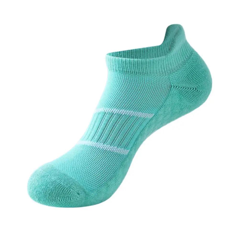 Men Sweat Absorbent Ankle Socks Breathable Fashion Running Socks Towel Bottom Soft Comfortable Sports Hosiery Solid Color