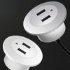 2-портовое USB настольное встраиваемое зарядное устройство для мобильного телефона, USB-разветвитель для компьютерного стола, кабель данных, адаптер для зарядки