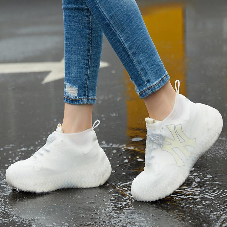 1 пара многоразовых непромокаемых чехлов для обуви, силиконовые уличные непромокаемые ботинки, аксессуары для прогулочной обуви, многоразовые бахилы