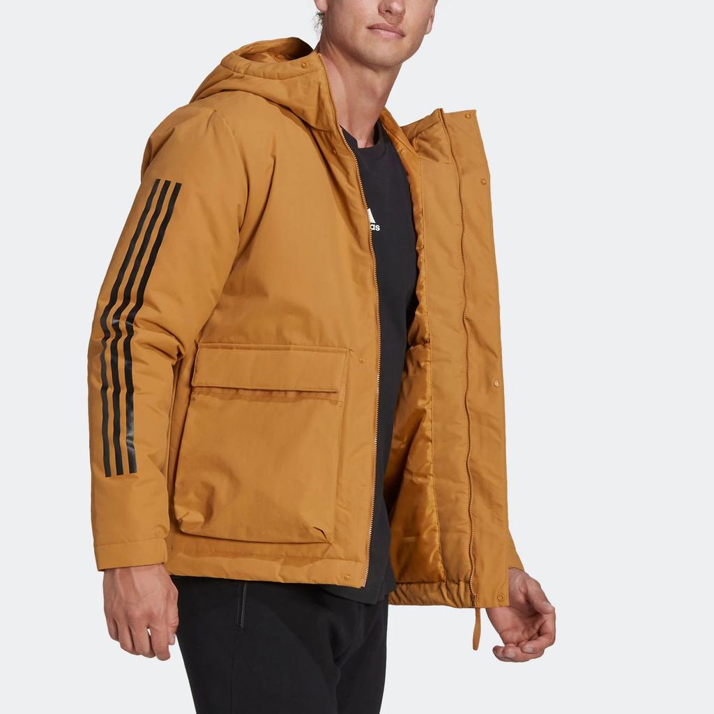 adidas Мужские пуховики Желтые С капюшоном Умеренные Другие HG8723